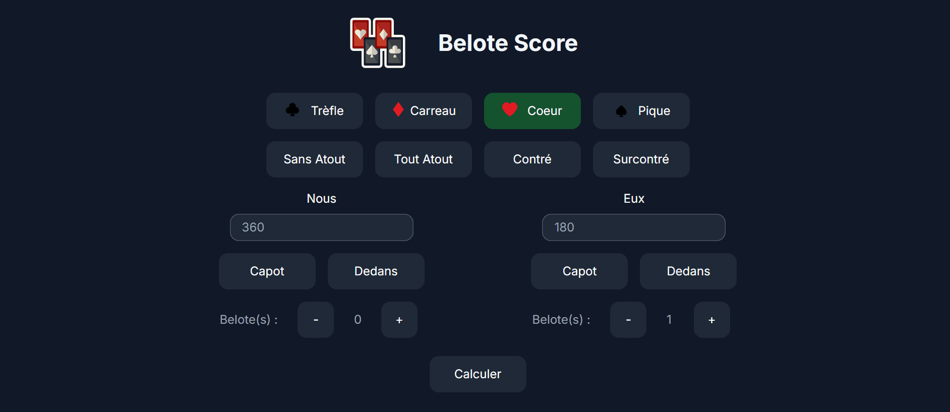 BeloteScore, your best playing-cards companion